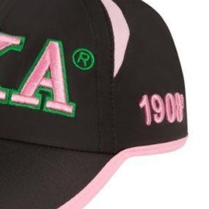 Casquette AKA Featherlite noire et rose, casquette de baseball légère AKA Greek, brodée, réglable, pour le sport, les activités de plein air et les occasions décontractées - Product Image 3
