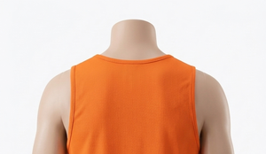 Men's Orange <b>Mesh</b> Tank Top Crew Neck Sleeveless Breathable Regular Fit All Seasons Solid Color 100% Polyester Basketball Apparel - Product Image 5