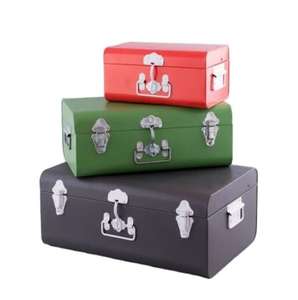 Coffre de rangement en fer au design moderne avec finition blanche, revêtement en poudre, étanche, durable, avec couvercle et serrure - Product Image 3