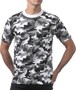 Camisetas de Camuflaje de Manga Corta, 100% Algodón, Transpirables, de Corte Regular, con Patrón de Camuflaje Bottomland para Caza y Pesca, de Alta Calidad - Product Image 3