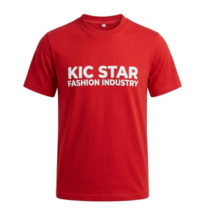 Camiseta de punto 100% algodón al por mayor, con logo frontal estampado personalizado, ropa para hombre, cuello redondo, manga corta, top informal transpirable - Product Image 1