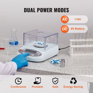 Bilancia Analitica Elettronica di Alta Precisione 500g X 0.001g, 13 Unità di Conversione, Attrezzatura da Laboratorio Scientifica - Product Image 6