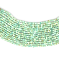 Larimar Facettierte Rondell-Perlen 3mm Natürlich 13 Zoll Länge Anpassbares Gewicht Indischer Edelsteinladen für Schmuckherstellung Anhänger
