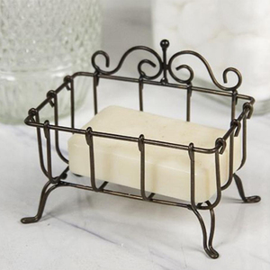 Porte-savon rustique en fil de fer vintage, porte-savon en fil de fer, support à savon en fer forgé avec revêtement en poudre - Product Image 4