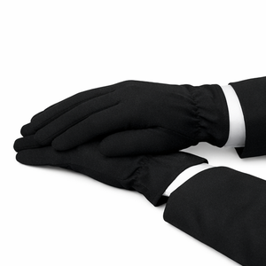Gants de travail en coton noir de haute qualité pour cérémonies et rituels, conformes aux normes de sécurité du travail - Product Image 2