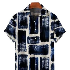 Camiseta de manga corta informal para hombre, blusa de gran tamaño para gimnasio con estampado, a rayas, vintage, para polo - Product Image 1