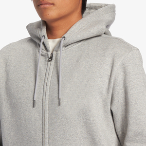 Wholesale Custom Embroidered Zipper-Up Hoodie <b>Men</b> 100% Cotton <b>Fleece</b> Heavyweight Warm Casual Streetwear Gym Winter Hooded <b>Top</b> - Product Image 4