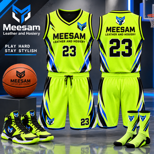 Ensemble de maillots de basket-ball unisexe sans manches, col en V, sublimé, respirant, vêtements de sport pour adultes, toutes saisons - Product Image 3