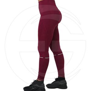 Pakistan Made Durable Fitness Women's <b>Leggings</b> Mid Waist Solid <b>Pattern</b> Full Length Spandex/Polyester Eco-Friendly Simple Design - Product Image 3