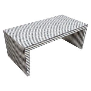 Mesa con Incrustaciones de Hueso de ILAHI, Diseño Moderno con Detalles de Ágata, Almacenamiento Portátil, Muebles para el Hogar - Product Image 1