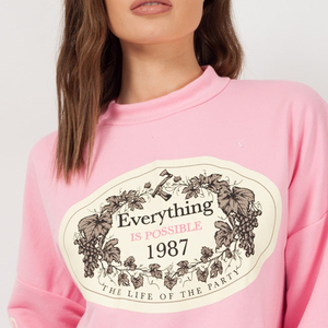 Sweat-shirt pour femme imprimé DTG, mélange de polyester et de coton, col rond décontracté, manches longues, pull personnalisé avec motif graphique, streetwear - Product Image 5