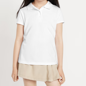 Chemises polo d'uniforme scolaire en jersey de haute qualité à manches courtes, couleur marine - Product Image 6