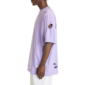 Nuevas Camisetas Personalizadas con Efecto Desgastado, Logotipo Personalizado, Alta Calidad, Transpirables, de Secado Rápido, 100% Algodón, Ecológicas, Talla Grande para Hombre - Product Image 3