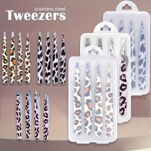 INSTRUMENTS CHIRURGICAUX BAFA, pince à épiler droite en acier inoxydable, antistatique, durable, légère, moderne, de précision, pour cils et sourcils - Product Image 1