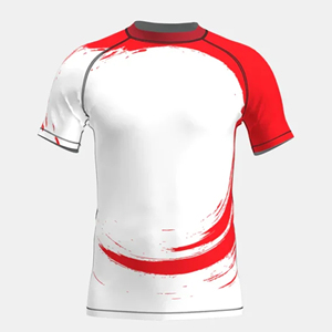 เสื้อรัดกล้ามเนื้อผู้ชายแบบสั่งทำพิเศษ รุ่น Elite Compression Fit ผลิตจากโพลีเอสเตอร์ OEM ระบายอากาศได้ดี แห้งเร็ว เหมาะสำหรับกีฬาทางน้ำและการฝึกซ้อมในยิม - Product Image 1