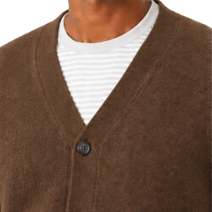 Cardigan en laine mélangée pour homme, coupe décontractée, doux et chaud, tricoté, col en V, boutonné, pull classique décontracté pour l'hiver, idéal pour la superposition quotidienne - Product Image 5