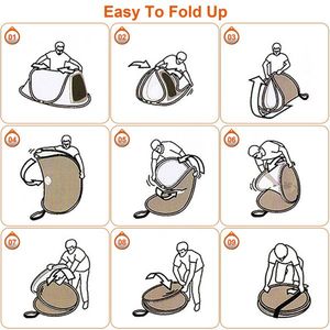 5-8 Person Waterproof Instant Setup Pop-up Tent with 4 Mosquito Net Windows Carrying Bag Included - Product Image 4