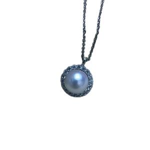 Colgante de Perla de Agua Dulce Natural, Luz Blanca Fría, Impecable, Diseño de Girasol de Lujo, 9-10 mm, Temperamento de Lujo Extremo - Product Image 5