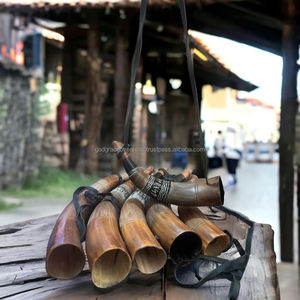 Véritable corne de guerre Viking fait à la main religieux écologique ancien clairon avec technique polie pour la décoration de vacances cadeau de Noël - Product Image 4