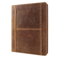 Porte-documents de luxe vintage fait main en cuir véritable écologique A4 pour documents professionnels, CV, portefeuille élégant, cadeau
