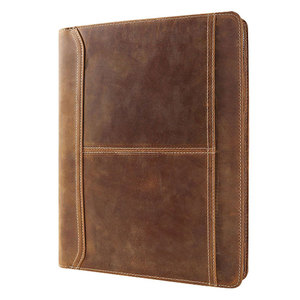 Carpeta de Archivos de Cuero Genuino Hecha a Mano, de Lujo, Vintage, Ecológica, para Negocios, Documentos A4, Currículum, Portafolio Elegante, Regalo - Product Image 1