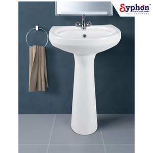 Direct Factory Supply Top Class Quality Modern Style White Ceramic Hand Wash <b>Basin</b> Pedestal for Home & Commercial Usage - Product Image 1