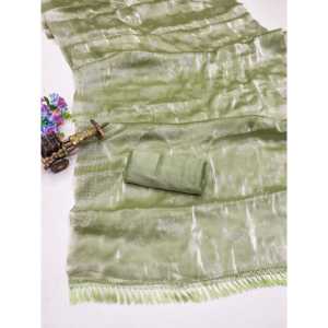 Écharpe et châle traditionnels de créateur, magnifiques imprimés en feuille, pour les occasions de travail et les fêtes, sari - Product Image 5