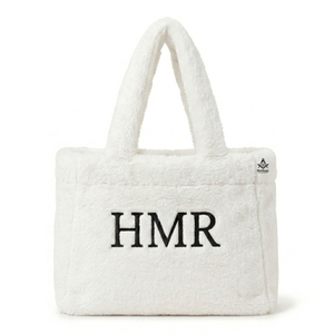 Delta Sigma Women's Heritage Masonic Regalia Winter <b>Plush</b> Underarm Bag Furry <b>Large</b> Capacity Tote Bag Fashion White Bag - Product Image 5