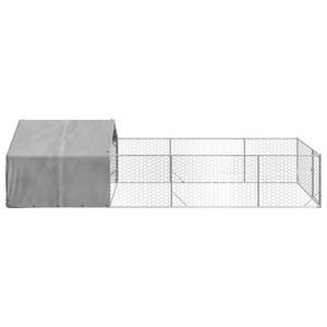 Nichoir extérieur pour chien en acier galvanisé avec tissu PE – Maisons et mobilier pour animaux de compagnie - Product Image 4