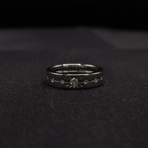 Elegante Anillo de Diamantes de Platino, Joyería Premium con Estilo para Bodas, Compromisos, Fiestas y Uso Diario - Product Image 1