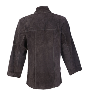 Veste de soudage noire résistante à la chaleur, manches longues, ignifuge 300 ° C-500 ° Coupes régulières avec coutures surjetées - Product Image 2