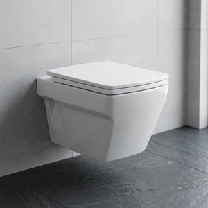 WC suspendu mural Titan, standard européen, en céramique, cuvette en porcelaine, sanitaires modernes pour salle de bain - Product Image 1