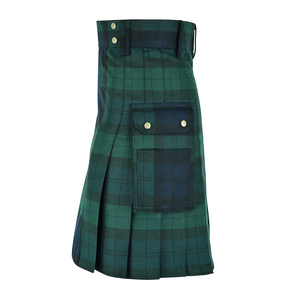 Green Tartan Kilt Men's Traditional Highland Pleated <b>Skirt</b> <b>Wool</b> Blend Custom Clanwear Adult Size - Product Image 4