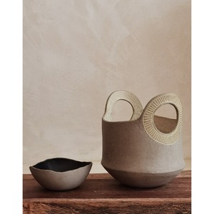 Hot Sale <b>Ceramic</b> Tabletop <b>Vase</b> Matte Finish Wabi Sabi Style Handmade 8-16 Inches With Circular Cutout Design - Product Image 4