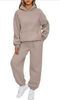 Ensembles de survêtements streetwear oversize pour femmes, mode hiver, confortables et respirants, en polyester/coton écologique, à capuche