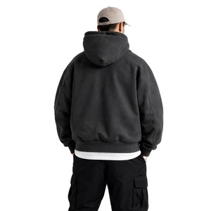 Sudaderas con Capucha de Doble Capa, de Algodón Grueso, para Hombre, Estilo Oversize con Paneles Raglán, Sudaderas Urbanas, Personalizadas, Suministro al por Mayor OEM - Product Image 3
