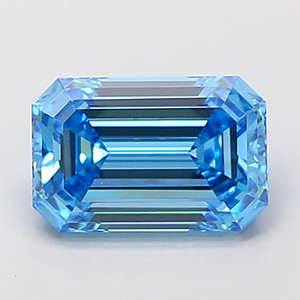 Diamante cultivado en laboratorio, corte esmeralda, diamante azul de fantasía, piedra suelta para la fabricación de joyas. - Product Image 1