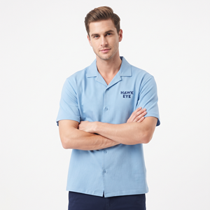 Custom Wholesale Casual Wear <b>Shirt</b> For <b>Men</b> Relaxed Fit Boxy <b>Shirt</b> Short Sleeve Casual <b>Collared</b> Summer <b>Shirt</b> - Product Image 4