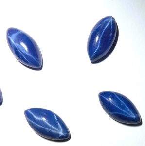 Zafiro Azul Estrella Marquise de 6x12 mm, 3 Quilates, Creado en Laboratorio, Cabujón Pulido con Efecto de Estrella de 6 Puntas, 4 mm de Altura, para Joyería - Product Image 4
