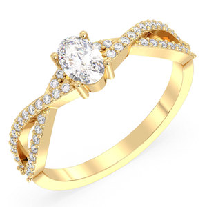 REYES Wholesale 925 Sterling Silver Oval Cut 0.52 Moissanite Engagement <b>Rings</b> For Women Luxury Wedding Gift Fine Jewelry - Product Image 2