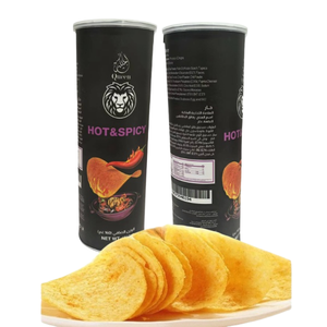 Latas de patatas fritas Halal OEM/ODM personalizadas de fábrica, 25g-160g, aperitivos exóticos, aperitivos de frutas y verduras, patatas fritas crujientes - Product Image 1