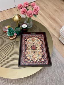 Plateau imprimé en bois pour meuble de salle de bain, étanche, pour rangement de cosmétiques et articles de toilette, plateau de service en gros - Product Image 5