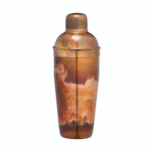 Rustic Distressed Copper Cocktail Shaker Featuring An Antique Patina Unique Vintage <b>Bar</b> <b>Tool</b> Crafted For Stylish Entertaining - Product Image 1