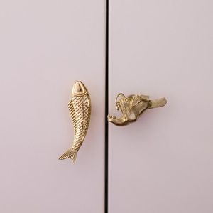 Modern Style <b>Brass</b> Lion-Shaped Door and Window <b>Pull</b> Handle with Antic Finish for Home or Hotel Decor and Office Applications - Product Image 5