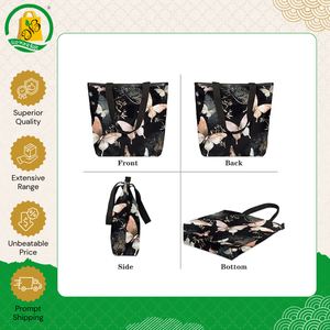 Bulk Exporter Selling High Quality Eco-Friendly All-Over Printed Dyed Canvas Shopping Shoulder <b>Bag</b> with <b>Long</b> Tape Handle - Product Image 6