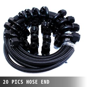 Kit universale per tubi carburante 8AN (tubo intrecciato da 32,8 piedi, diametro interno 11,11 mm, 20 pezzi in acciaio inossidabile) - Product Image 6