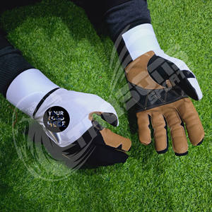 Guantes de bateo TRQSONS personalizables de cuero genuino con puño largo para béisbol - Product Image 1
