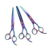 Tijeras de Peluquería Canina de Acero Inoxidable Curvadas de 7.5 Pulgadas, de Lujo, con Mangos de Alta Calidad y Comodidad, Seguras y Precisas, Precio al por Mayor OEM