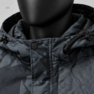 <b>Men's</b> Hooded Windproof Thin Casual <b>Jacket</b> Zipper Closure Removable Hat <b>Camo</b> Pattern Worsted Fabric Outdoor Leisure Spring - Product Image 3