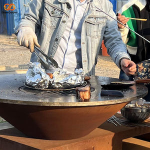 Parrilla de Acero Corten Grande y Moderna 2026, para Asar a la Leña, con Control Remoto y Altura Ajustable, para Cocina al Aire Libre - Product Image 6